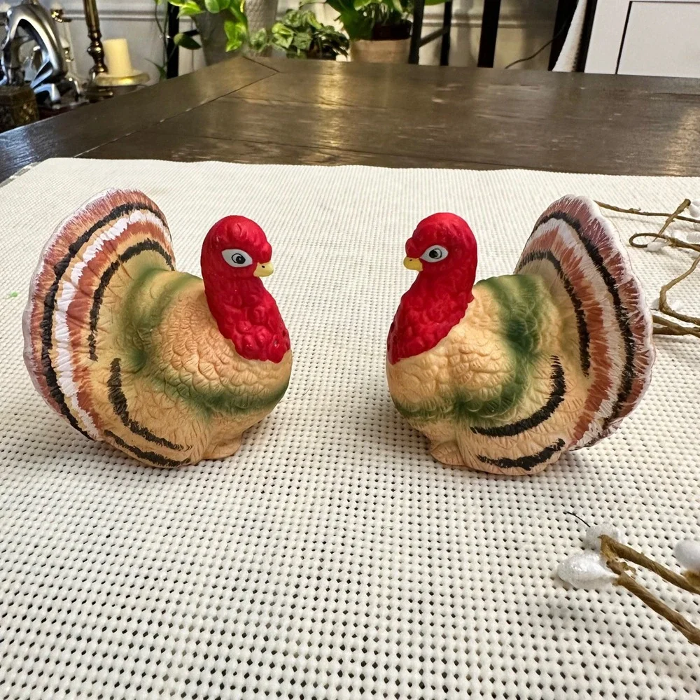 RUSS Vintage Turkey Salt & Pepper Shakers‎ Harvest Fall Thanksgiving